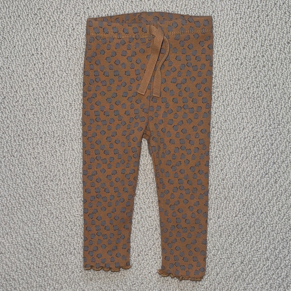 Zara Kids Brown and Black Patterned Leggings